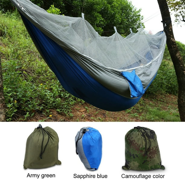 Camping Double Hammock with Mosquito Net Tent Hanging Bed Swing Chair Outdoor US